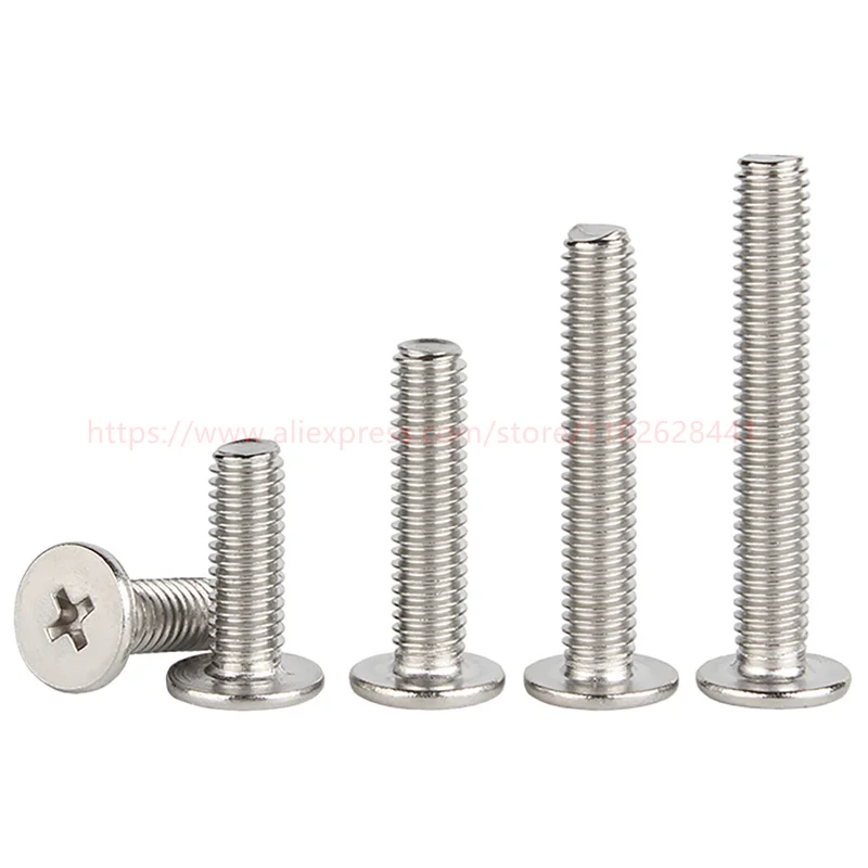 M1 M1.2 M1.4 M1.6 M2 M2.5 M3 M4 M5 M6 M8 Cross Phillips CM Ultra Thin Super Low Flat Wafer Head Screw Stainless Steel Bolt