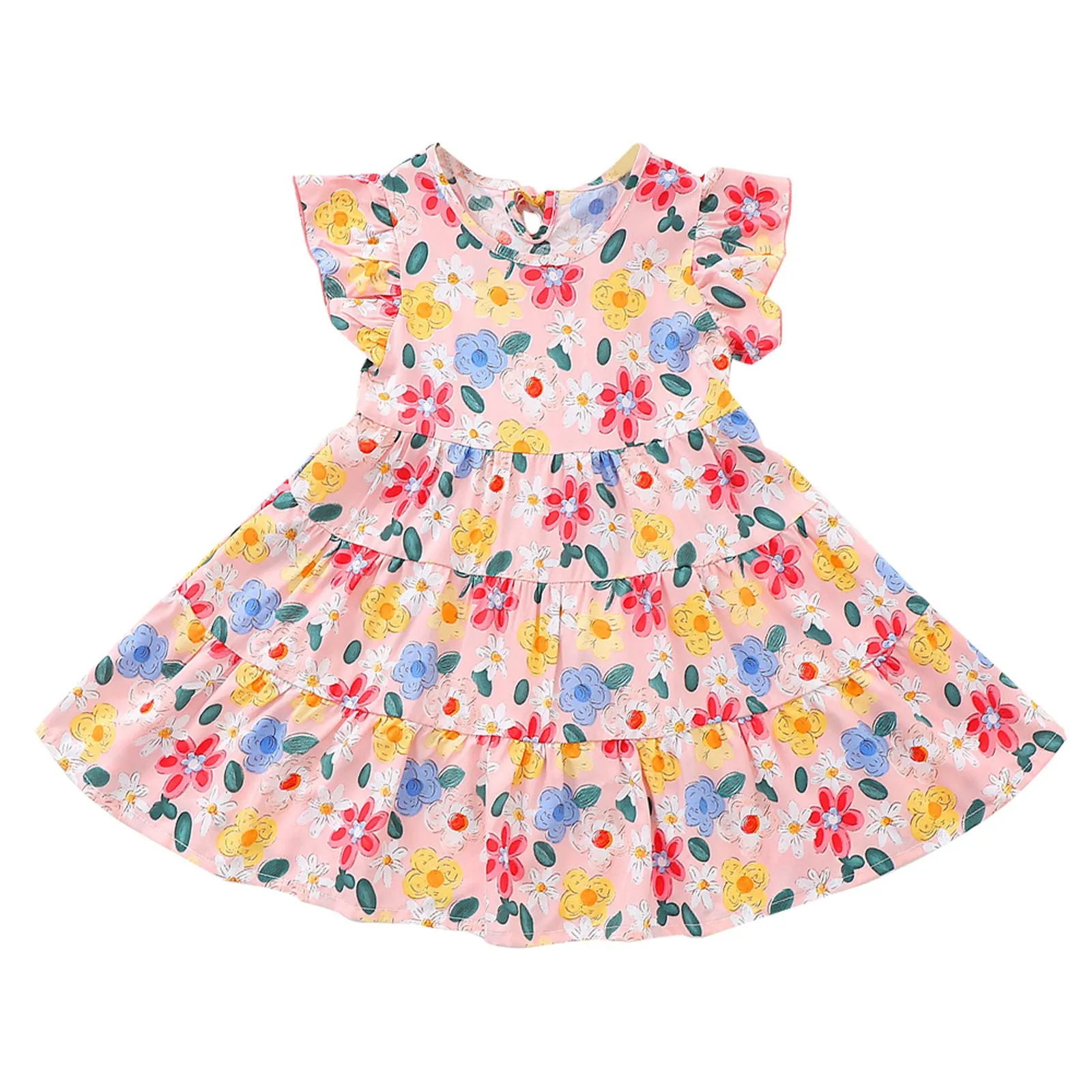 3-9 Years Girls Dresses Summer Sweet Kids Cotton Strawberries Princess A-line Clothing Baby Birthday Infant Boutique Clothes