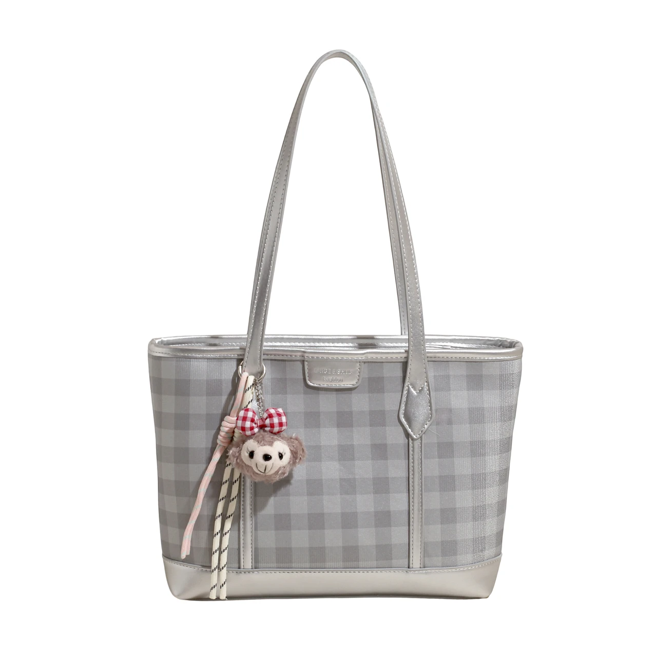 

High-quality commuter large-capacity bag female 2025 new popular plaid shoulder bag portable tote bag for college students