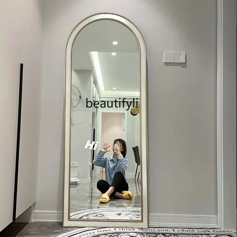 French clothing store personalized full body home dressing mirror curved women's clothing store fitting mirror