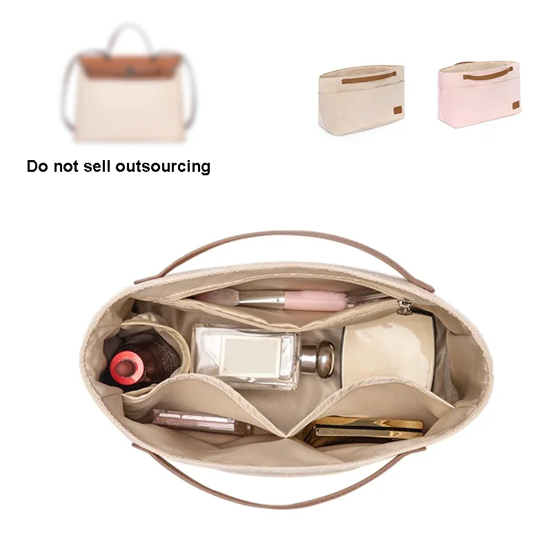 Velvet Felt Insert Bag Organizer Cosmetic Base Shaper Makeup Purse Handbag Organizer Inner Fit Storage For Herbag 31 Insert Bags