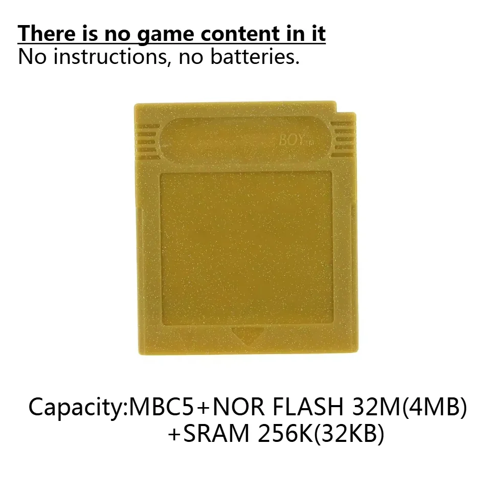 GBC-Spielkarte Blanko Ohne Inhalt Benutzerdefinierte Brenn-Spielkarte Ohne Anleitung Ohne Batterie Mehrfarbige Hülle