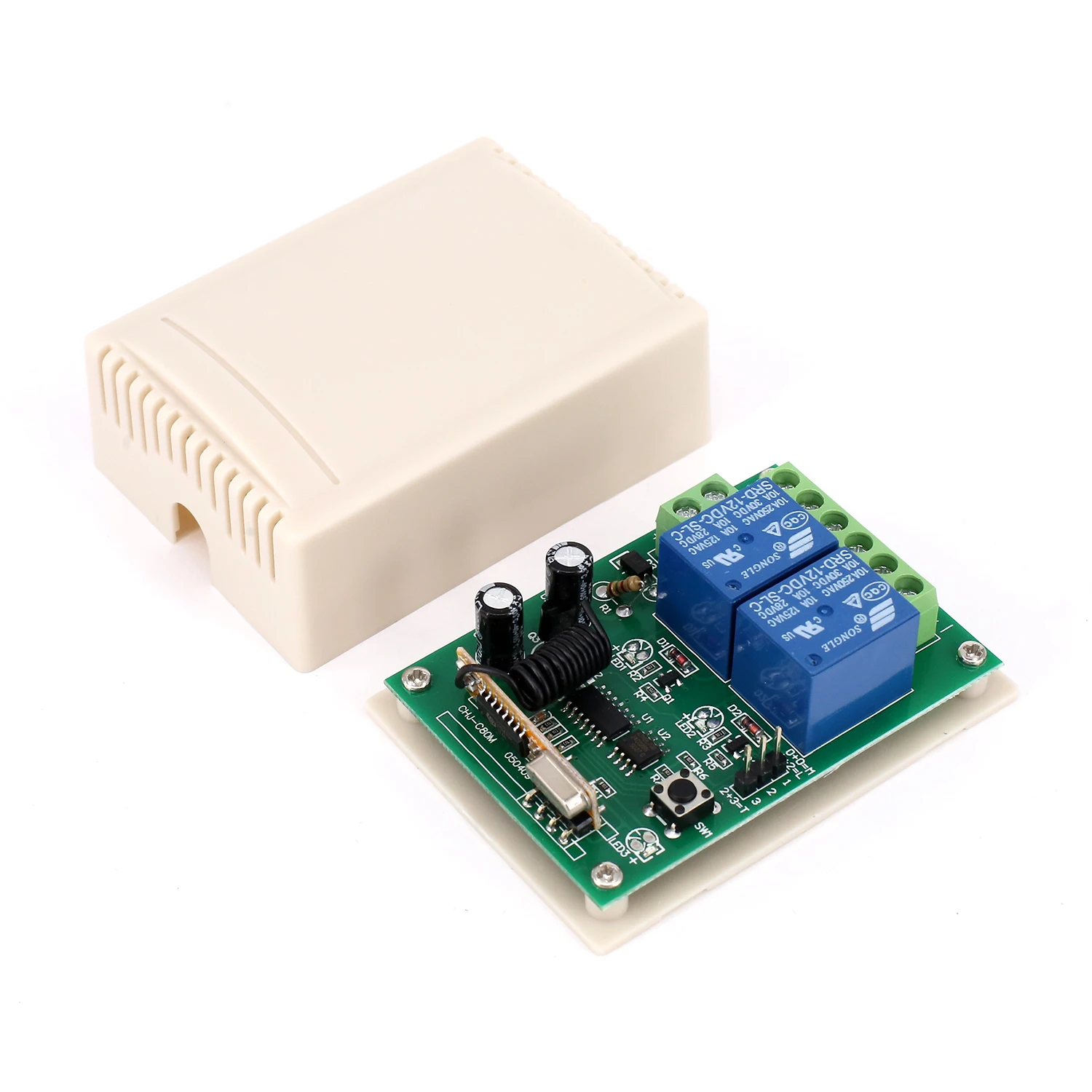 Opener 433MHz Learning code 1527 Relay Remote Control Switch Set Wireless ABS DC 12V Garage Opener 433MHz Learning