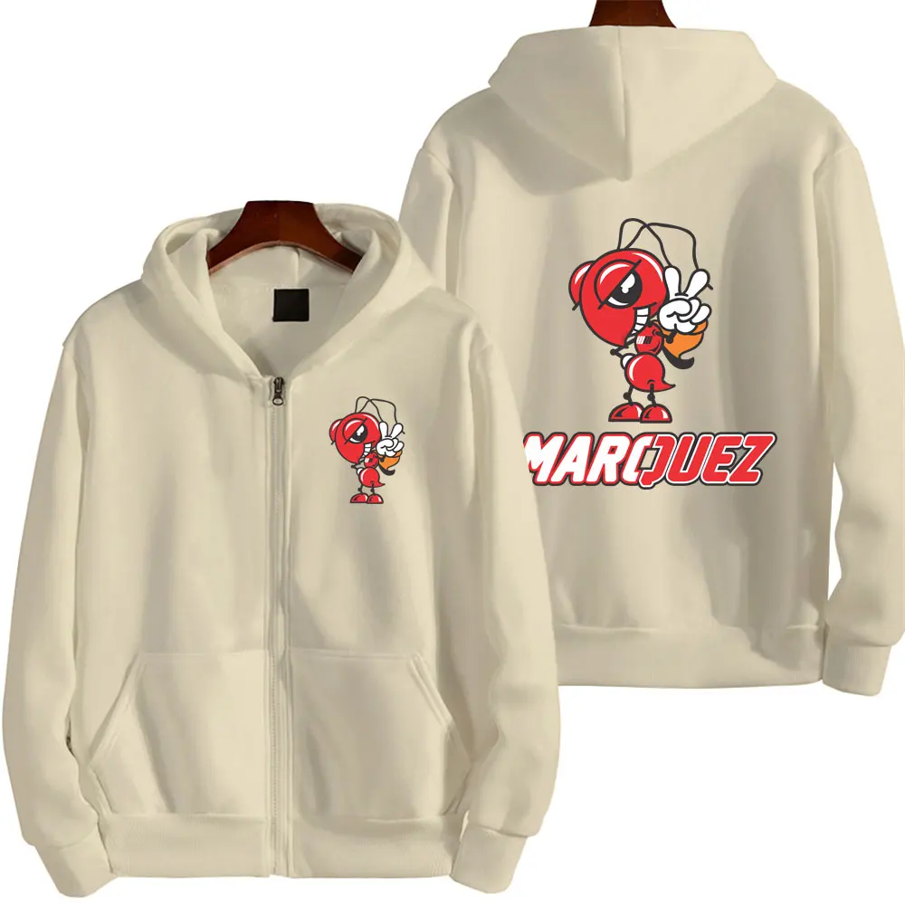 Marquez 93 Motorcycle Team Logo Men Zip Up Hoodie Spring Autumn Fashion Male Sweatshirt 2024 New Sport Women Jacket Coats