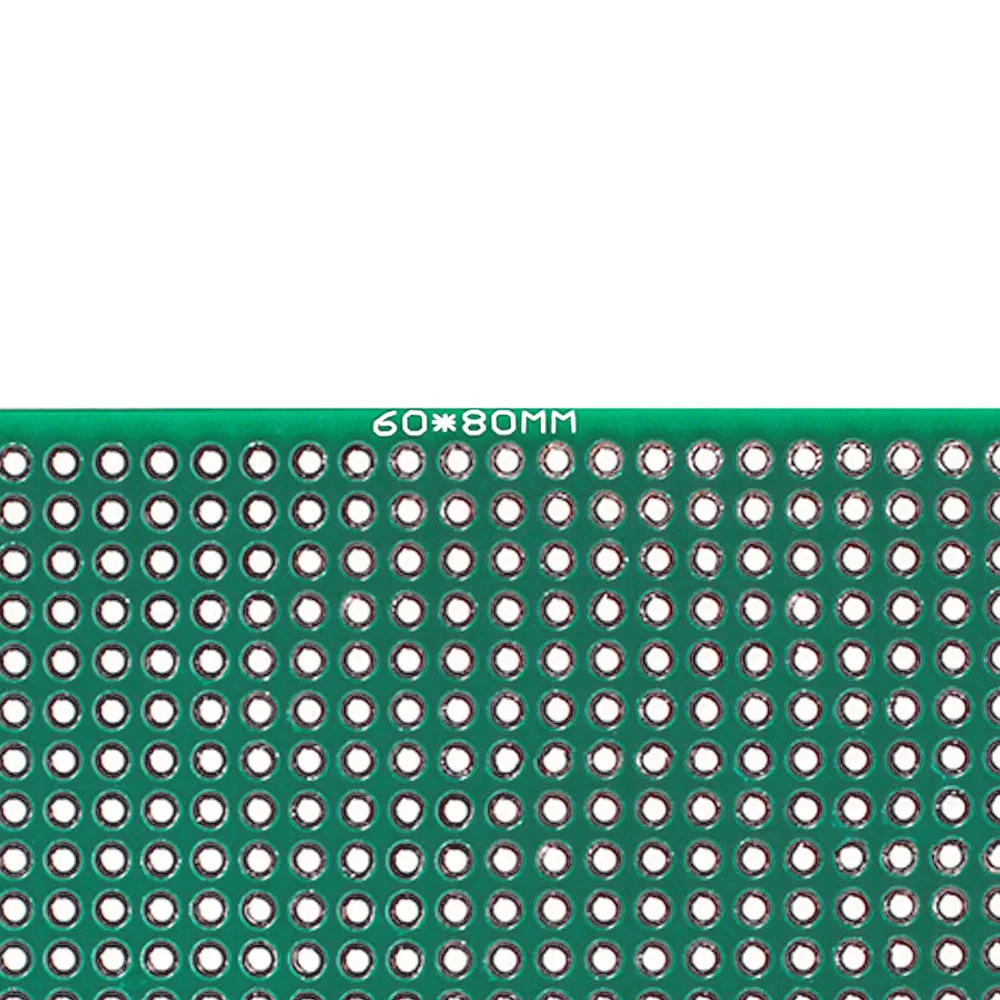 5ชิ้นบอร์ด PCB สองด้าน6*8ซม. ต้นแบบ DIY สีเขียว PCB แผ่นกลมสากล