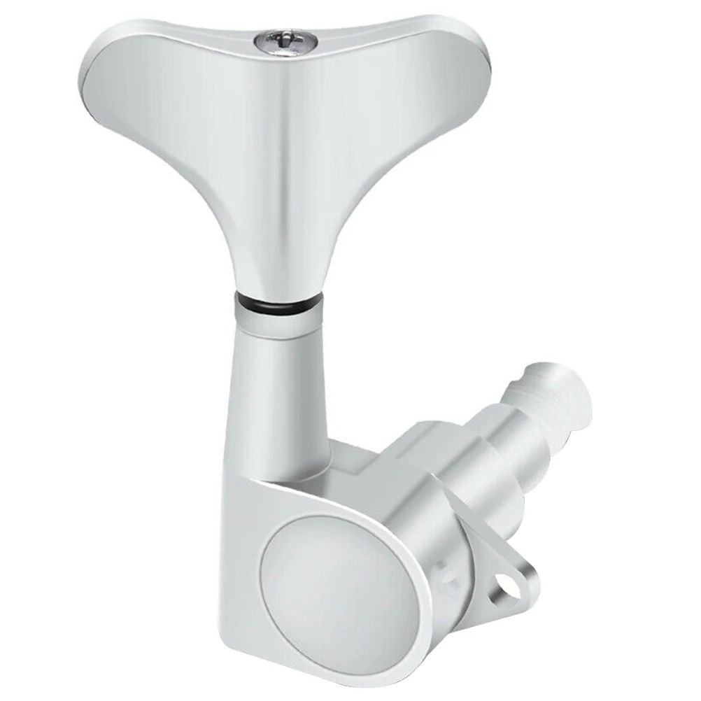 

Replacement Tuners Bass Tuniong Pegs Mini Silver Durable Hard Zinc Alloy Guitar Locking