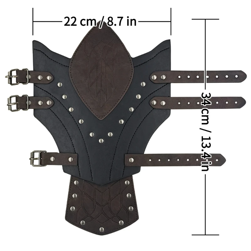 Punk Arm Gauntlets القرون الوسطى Elven Arm Guard للبالغين موضوع حفلة صور الدعائم شارة