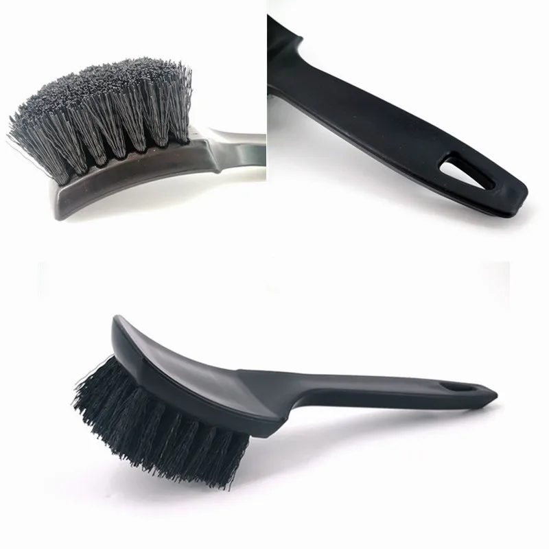 Auto Tire Rim Brush Wheel Hub Cleaning Brushes Car Wheels Detailing Cleaning Accessories Black White Tire Auto Washing Tool