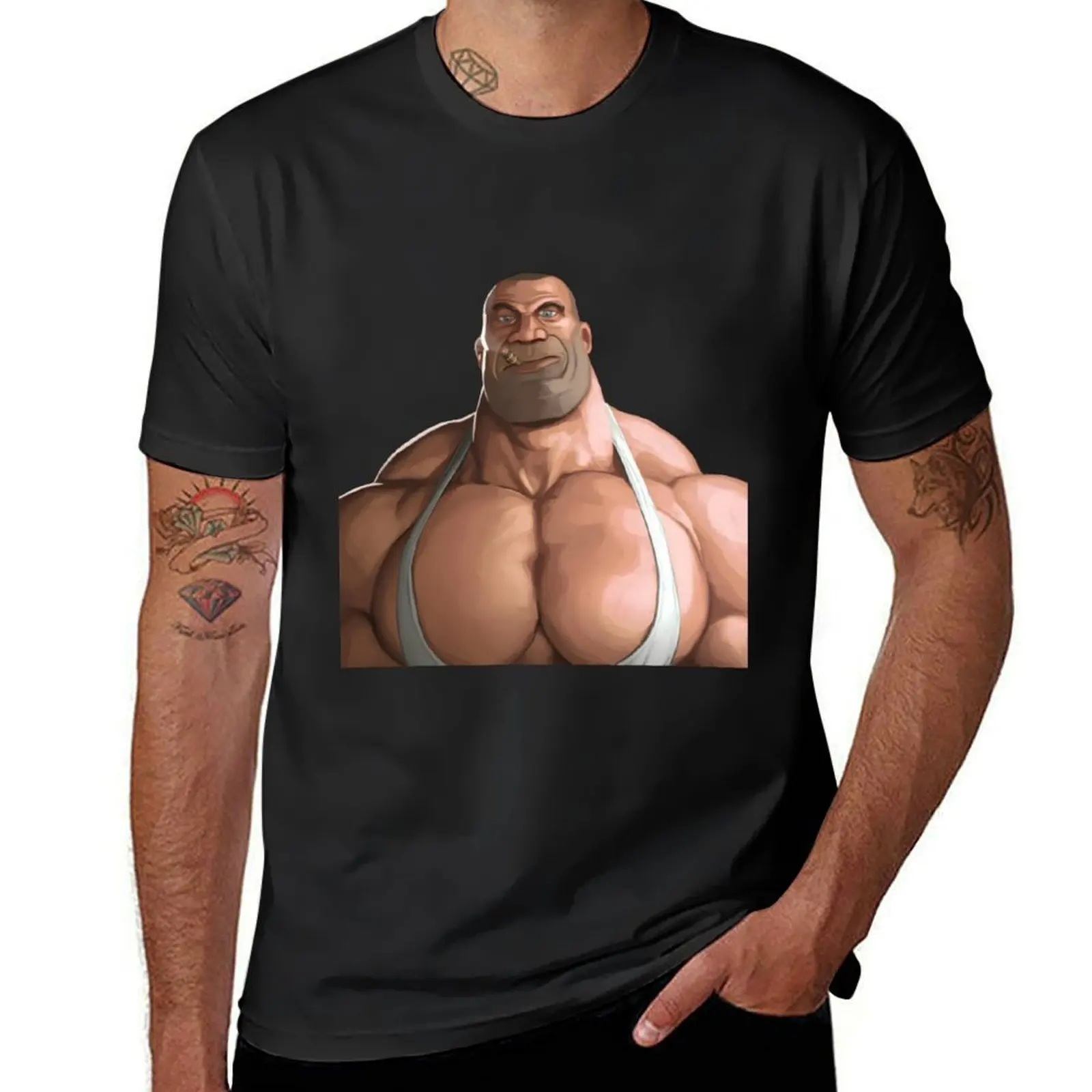 

buff tf2 solider T-Shirt fashion shirts tees hippie clothes Men's clothing