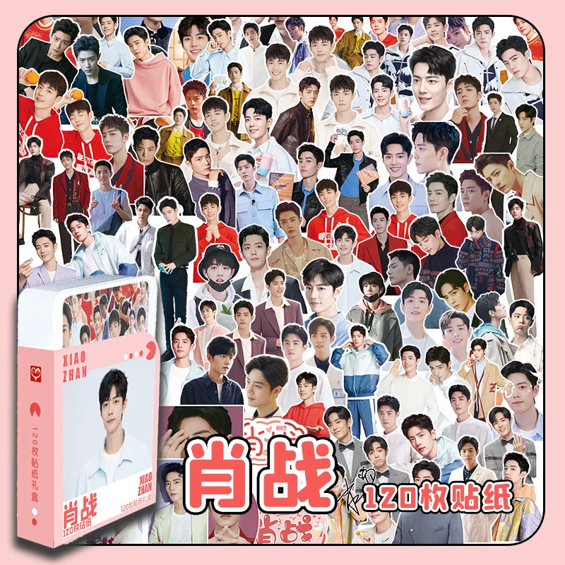 120 Pcs/Box The Untamed Wang Yibo, Xiao Zhan Decorative Sticker DIY Laptop Suitcase Skateboard Stickers Fans Gift