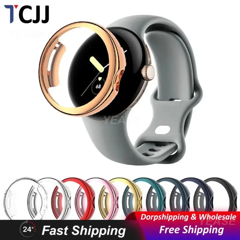 Protective Cover Bumper Screen Protector Full All-around Tpu Cover Smartwatch Accessories For Google Pixel Watch