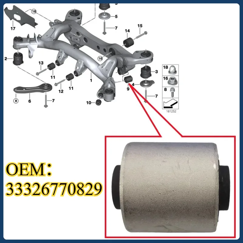 

OEM：33326770829 for BMW 1 -4 Series E81 E90 Rear Lower Control Arm Bushings