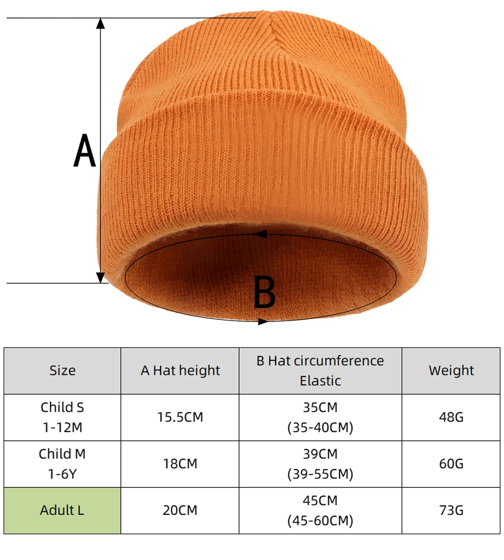 Dumbo Solid Children Adult Beanie Autumn Winter Wool Blends Soft Warm Knitted Cap Skull Cap Hats Ski Caps Beanies