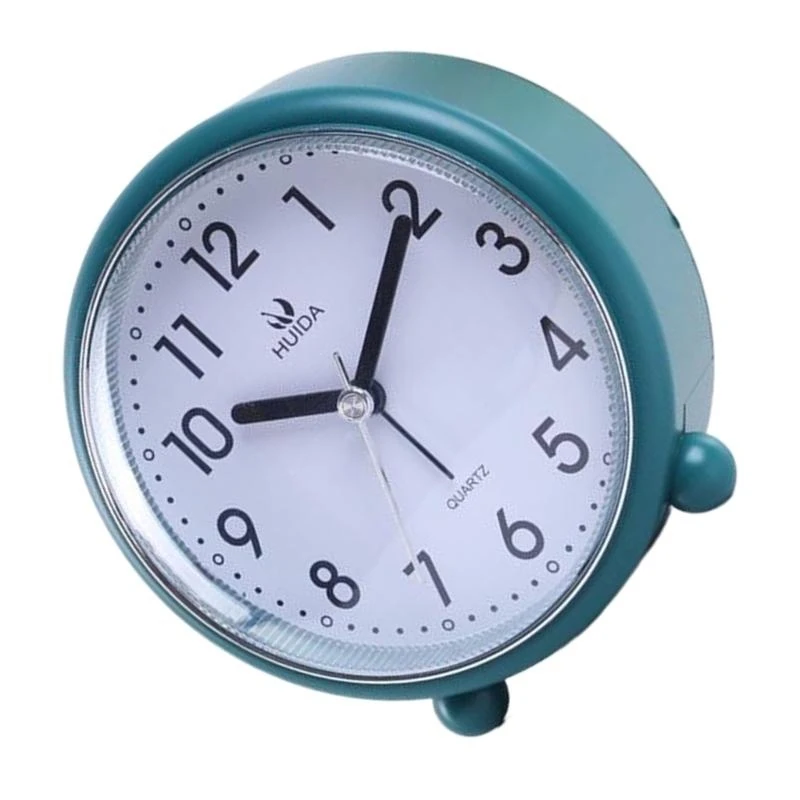 H8WB Analogs Alarm Clock 4inch Silents NonTicking with Battery Powereds Old Fashioneds Styles for Bedsides Table