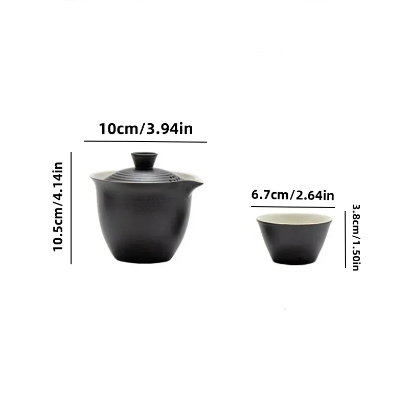 Portable Teapot Teacup Set Travel Tea Kit Ceramic Kung Fu Teaware Outdoor Camping Portable Bag Chinese Tea Set 1 Bowl 3 Cup