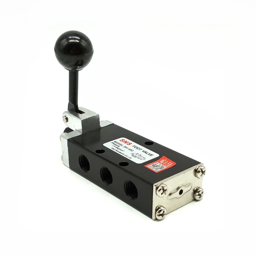SNS  Manual Pneumatic Hand Lever Operated Control Valve SH-402 1/4''  SH-403 3/8'' Manual-return Type 5/2 Port  Hand Valve