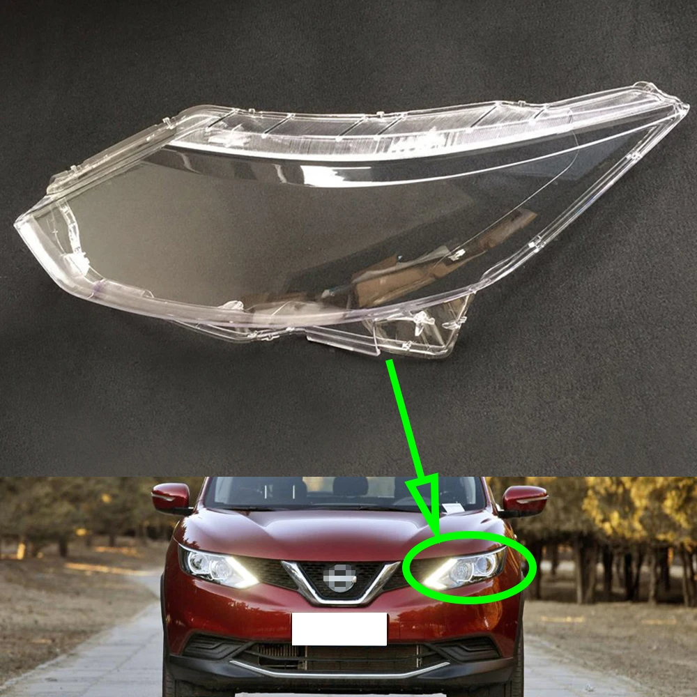 

Headlamp Lens For Nissan Qashqai 2015~2017 Headlight Cover Car Glass Replacement Auto Light Shell Projector Lens
