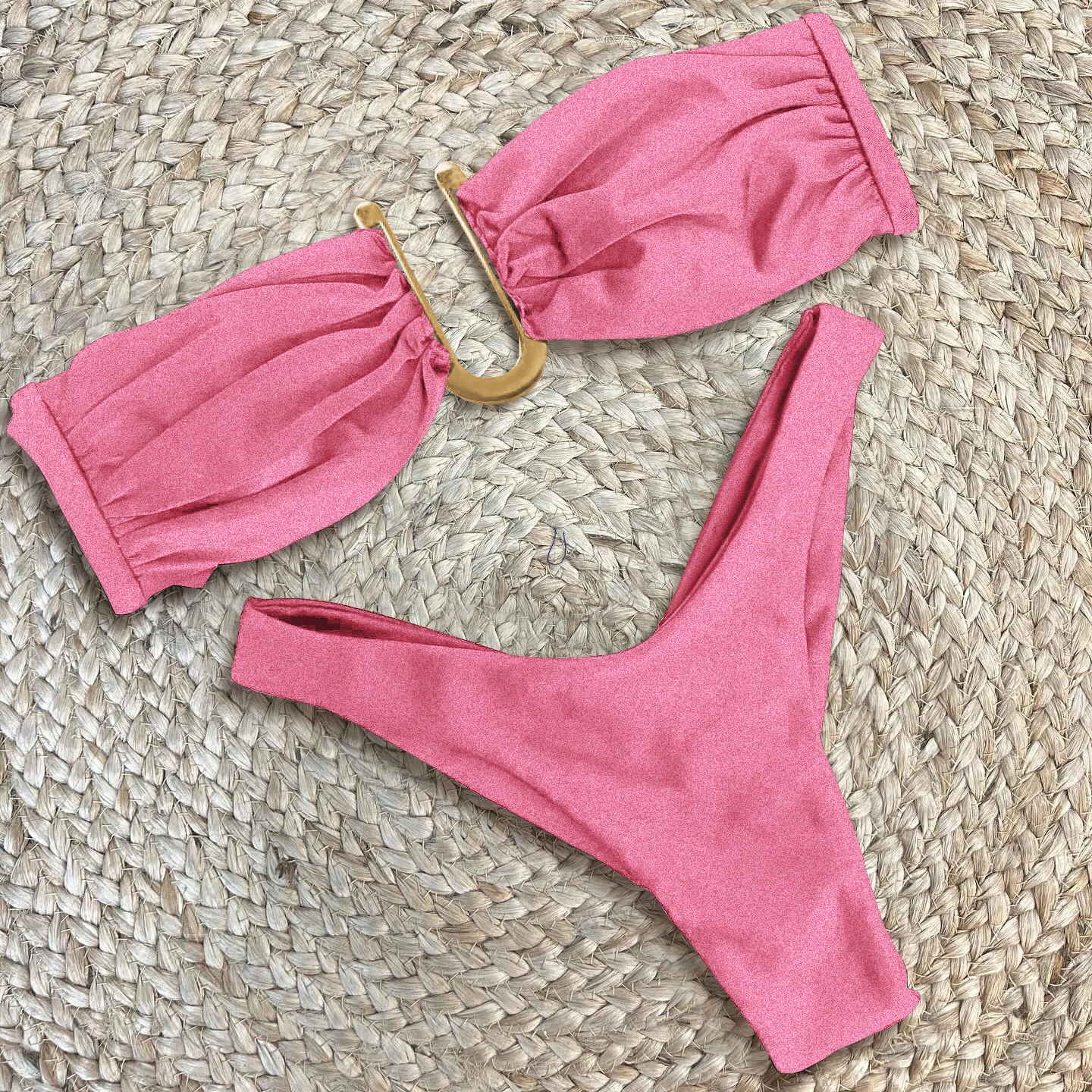 

Bandeau Biquini Sexy Bikinis Women Swimsuit Push Up Swimwear Shiny Biquini Female Bathing Suits Bikini Set Bodysuit Beachwear