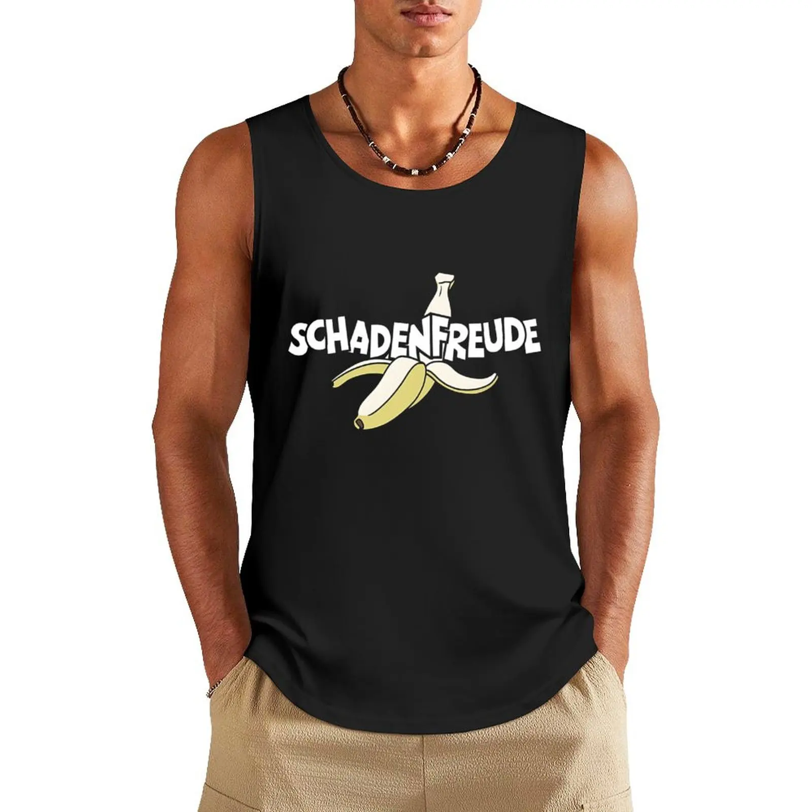 Schadenfreude Funny And Sarcastic German Quote Meme Tank Top men clothes sleeveless shirt man