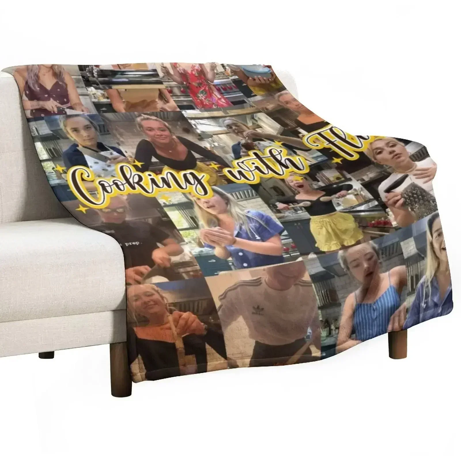 Cooking with Flo Throw Blanket Giant Sofa Soft Nap Thermals For Travel Thermal Decorative Throw Blankets