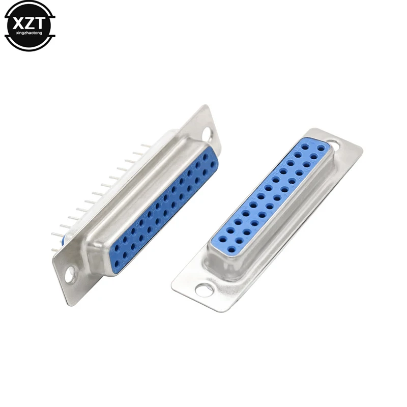 Masculino e Feminino Solda Tipo Conector de Solda, D-SUB DB25 Pin, Adaptador Estendido, Alta Qualidade, 25 Pin, 1 Par