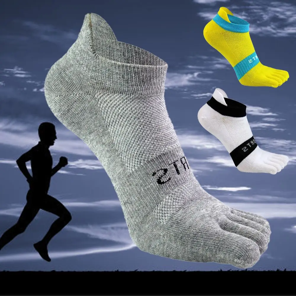 Cotton Fashion Running Soccer Hosiery Bike Bicycle Five Finger Socks Mesh Socks Sports Socks Five Toe Socks