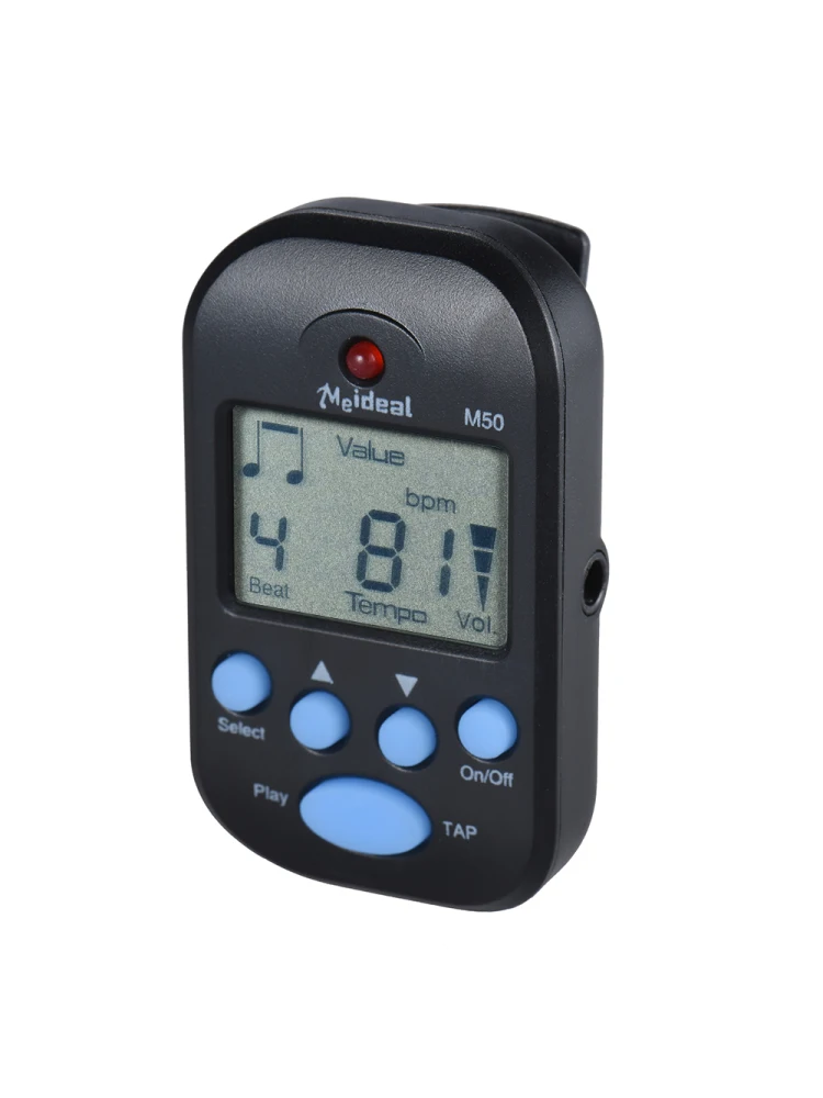 M50 Mini Metronome Professional Clip-on LCD Digital Rhythm Metronome for Guitar Violin Bass Stringed Instrument Accessories