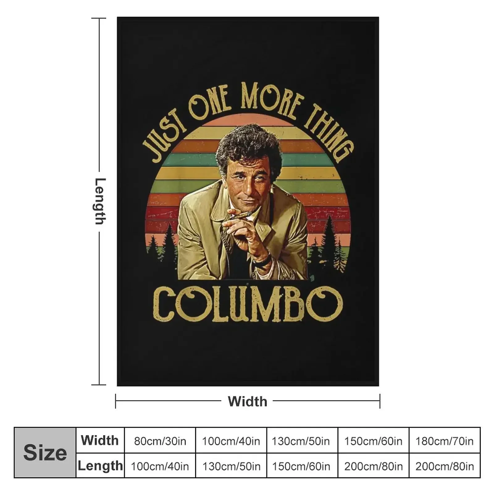 Just One More Thing Columbo Throw Blanket Shaggy Soft Blankets