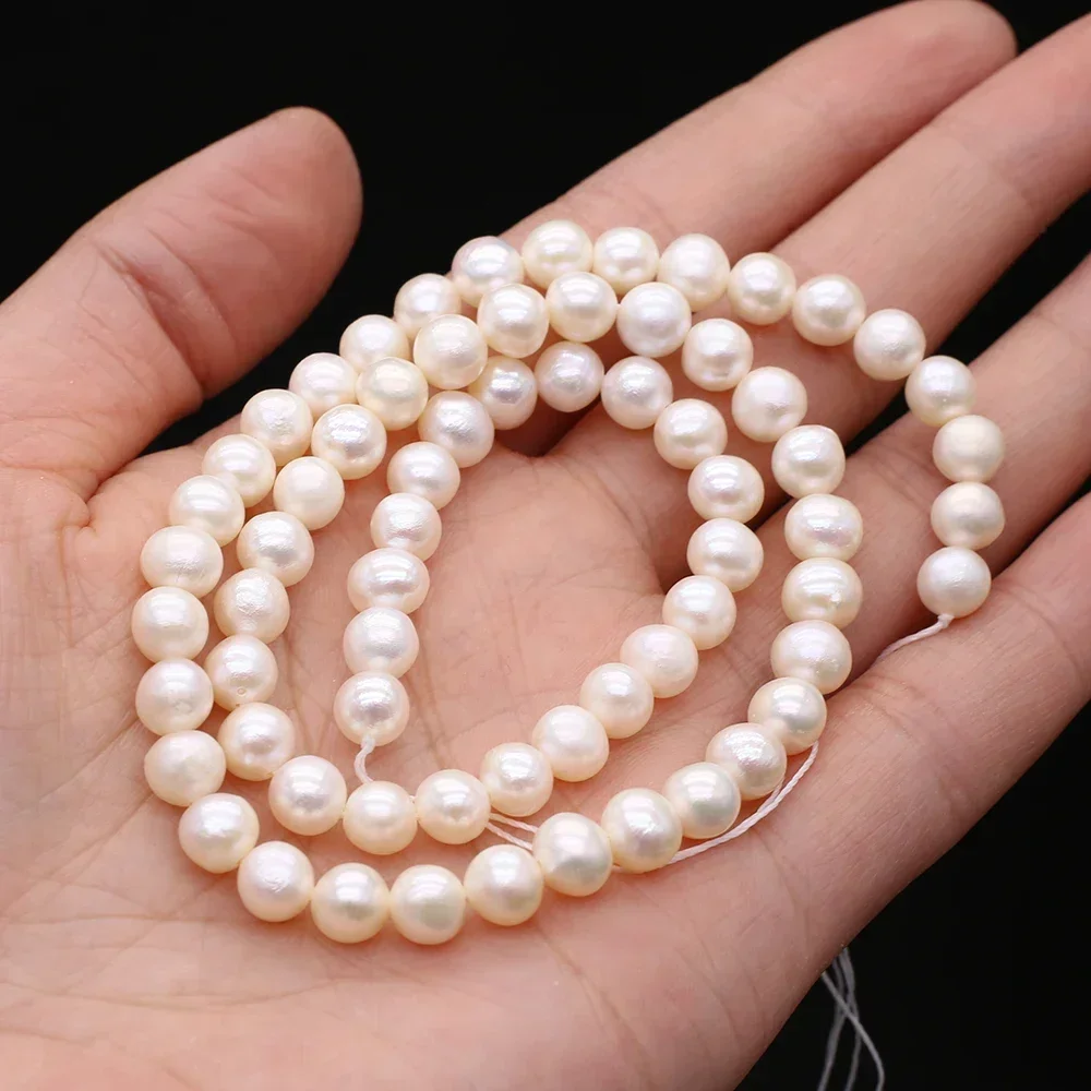 6-7mm AAA+ Natural Freshwater Pearl Beads Round Shape Isolation Loose Beads for Jewelry Making DIY Necklace Bracelet Accessorie