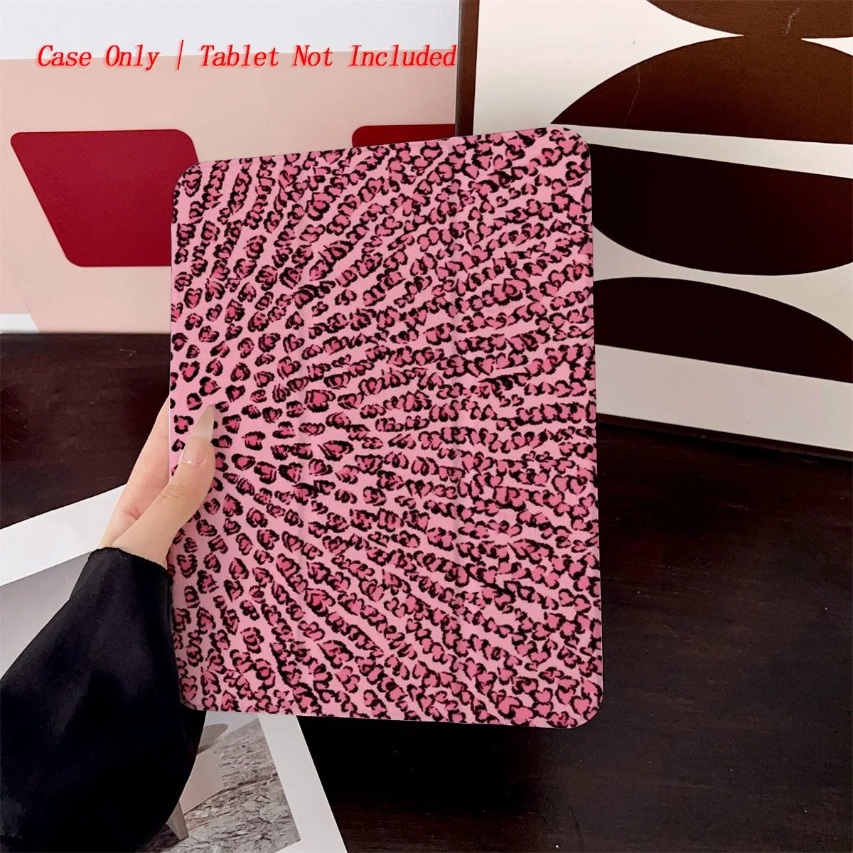 حافظة Y2K بنمط الفهد الوردي لنماذج Apple iPad المتعددة، غطاء حماية عالي التحمل مضاد للسقوط