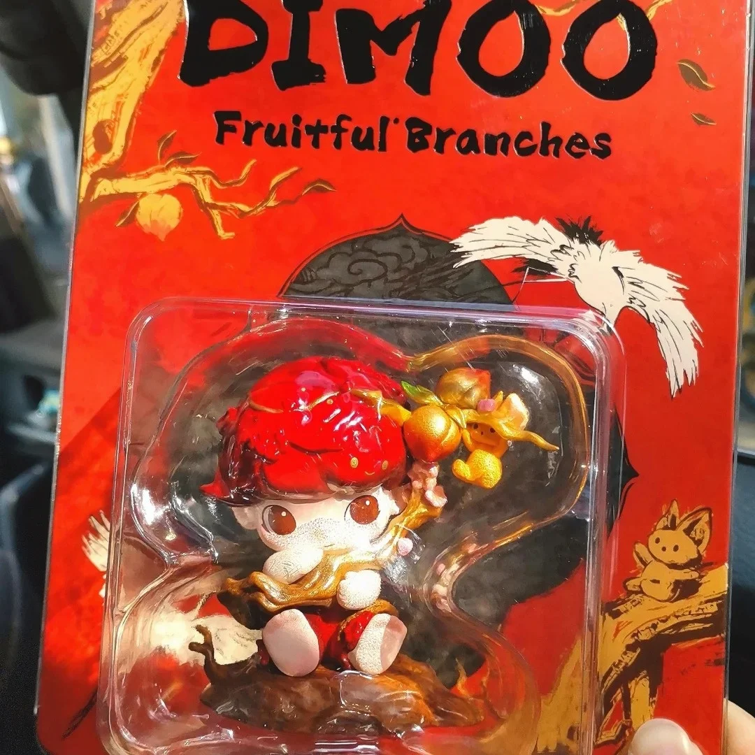 Original Dimoo Fruitful Branches Golden Peach Branch Pressing Series Anime Figure Toys Model Collection Decoration New Year Gift