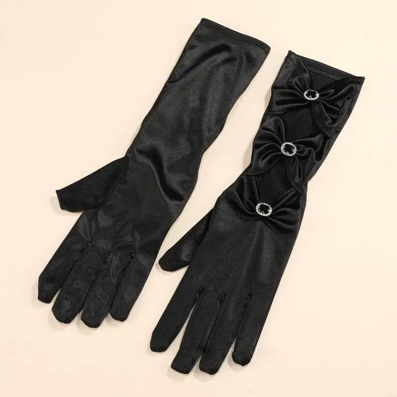 H9EC Gloves Prom Accessory for Opera Stage-performance Evening Banquet Flapper Gloves Lady Gloves