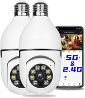 D2 Smart Light Bulb Camera 5G WiFi Outdoor 1080P E27 Bulb Security Camera Indoor 360° Security Smart Motion Detection Cameras