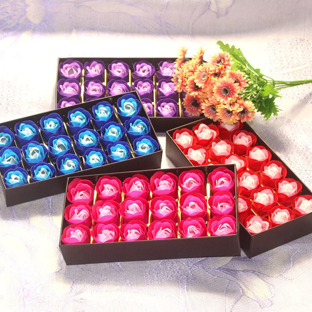 

18Pcs Scented Bath Soap Artificial Rose Flowers in Gift Box Perfect for Valentine's Day Mother's Day Birthday Wedding