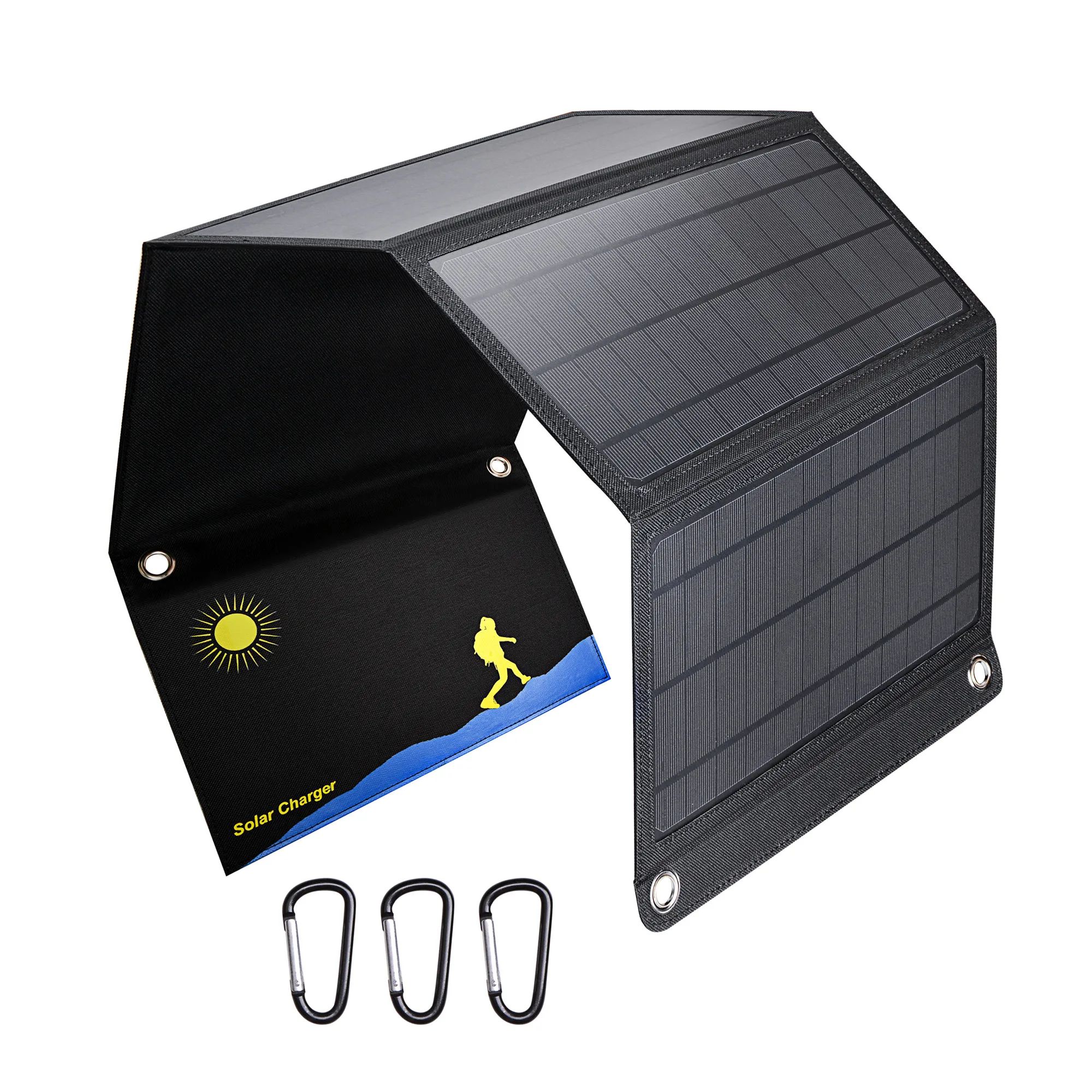 28W mono folding solar panels solar charger for mobile phone battery power bank