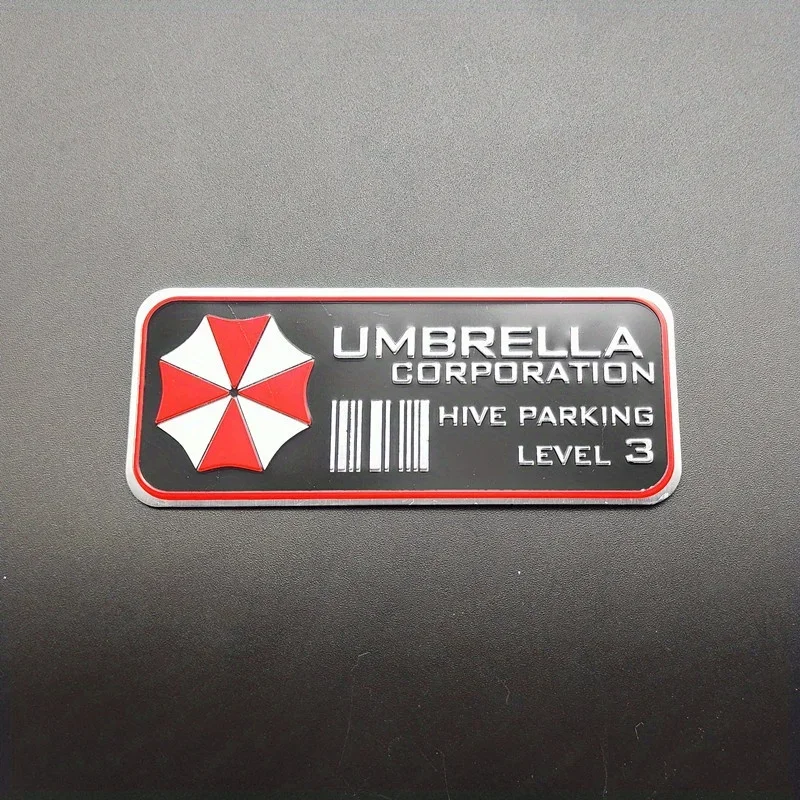 Premium Aluminum Alloy Car & Motorcycle Decal! Honeycomb Umbrella Residents Design, Ideal for Decoration, Level 3 Quality