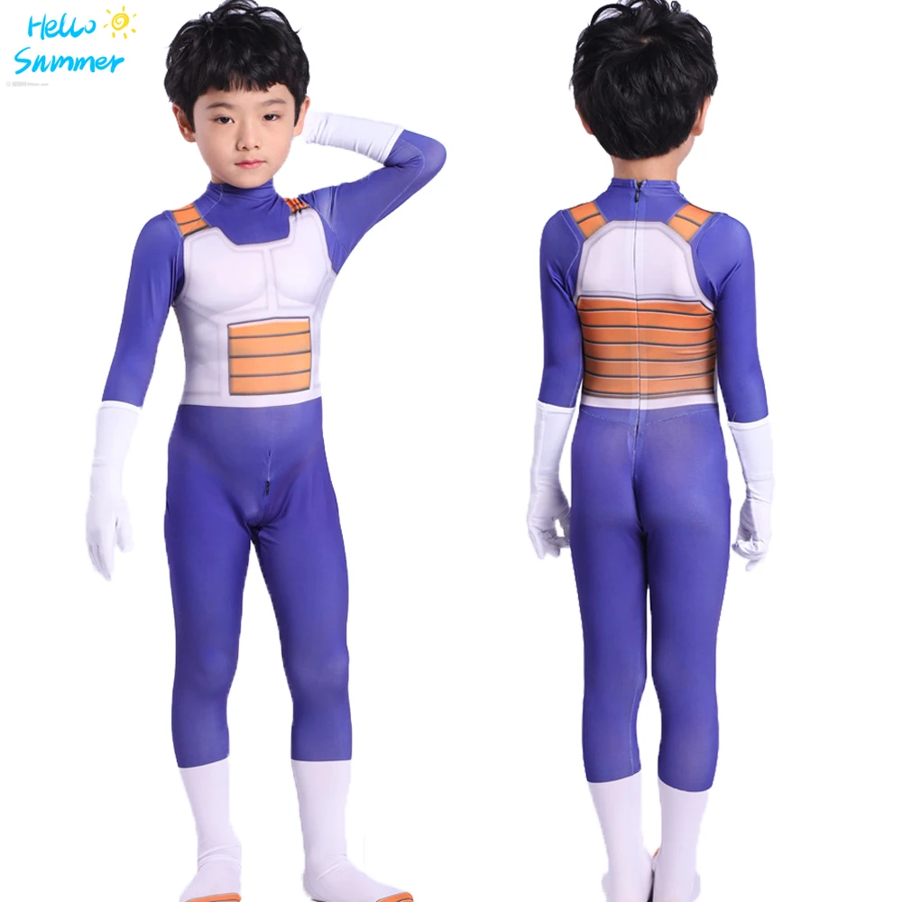 

Halloween Adult Children Suits Son Goku Movie Baby Kids Vegeta-Boy Cosplay Costume Anime Superheroes Jumpsuits Black Hair