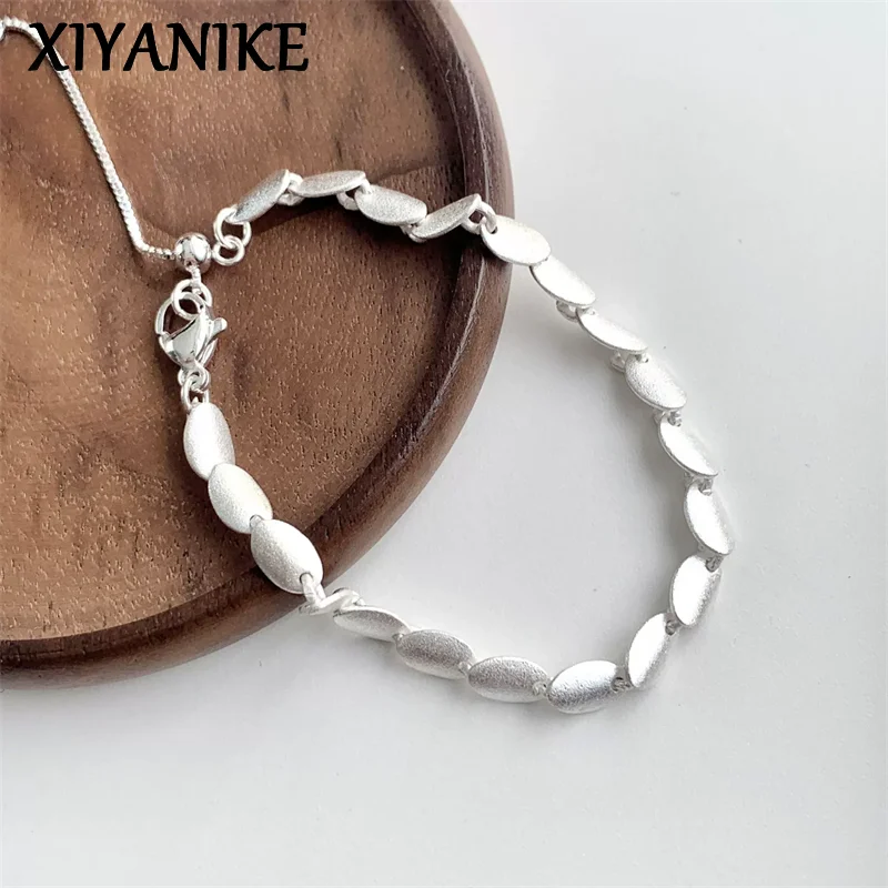 

XIYANIKE Simple Geometric Scale Splice Charm Bracelet For Women Girl Personality Fashion New Jewelry Gift Party Birthday