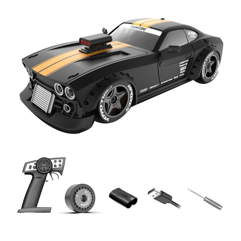 HOT-KAMTOM 2.4G RC Drift Car 1/32 4WD Remote Control Car High Speed Four Wheel Drive Radio Controlled Mini Racing Car Model Toy