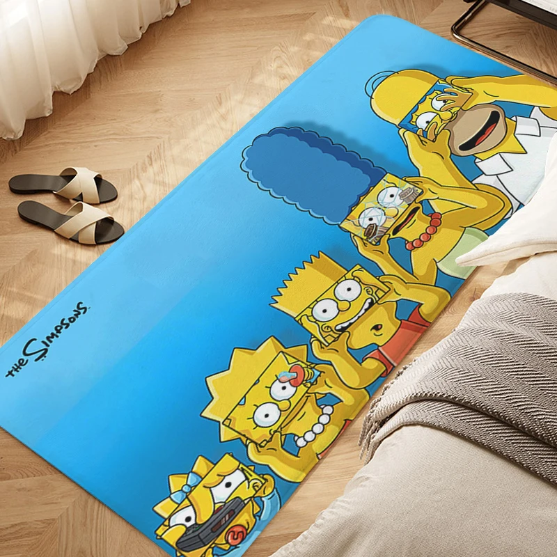 Rug for Kids Bedroom D-Simpsons Bathroom Foot Mat Hallway Porch Kitchen Floor Carpet Doormat Entrance Door Slip-resistant