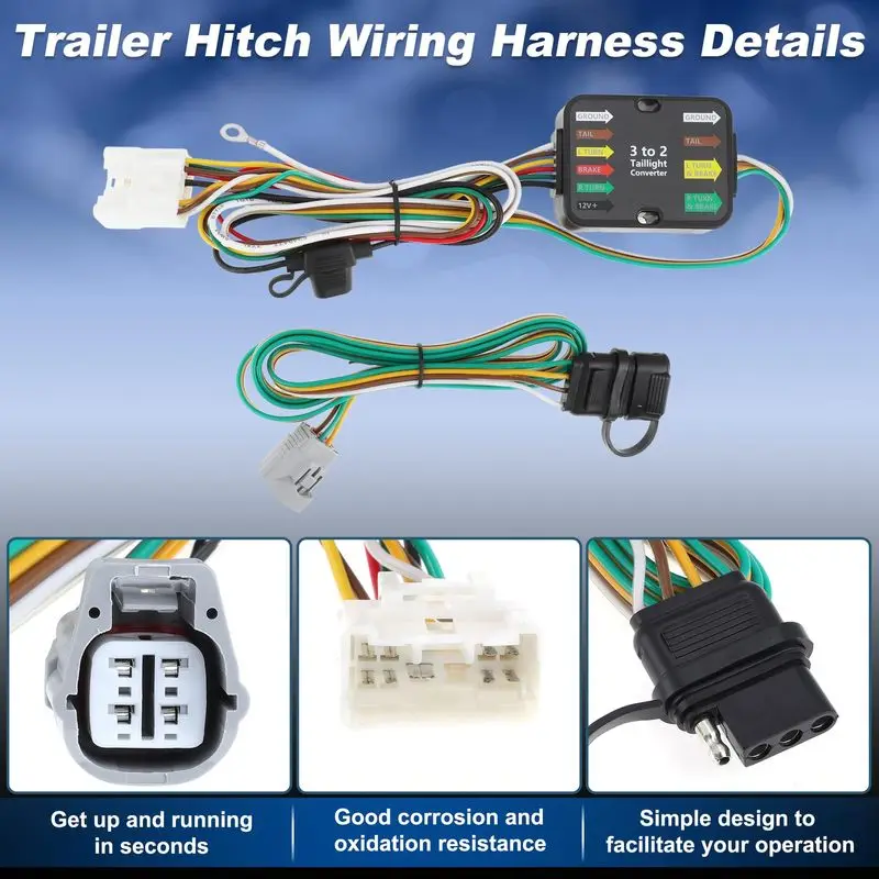 4 Pin Trailer Wiring Harness American Version 20-25 Highlander Tow Hitch Wire Kit