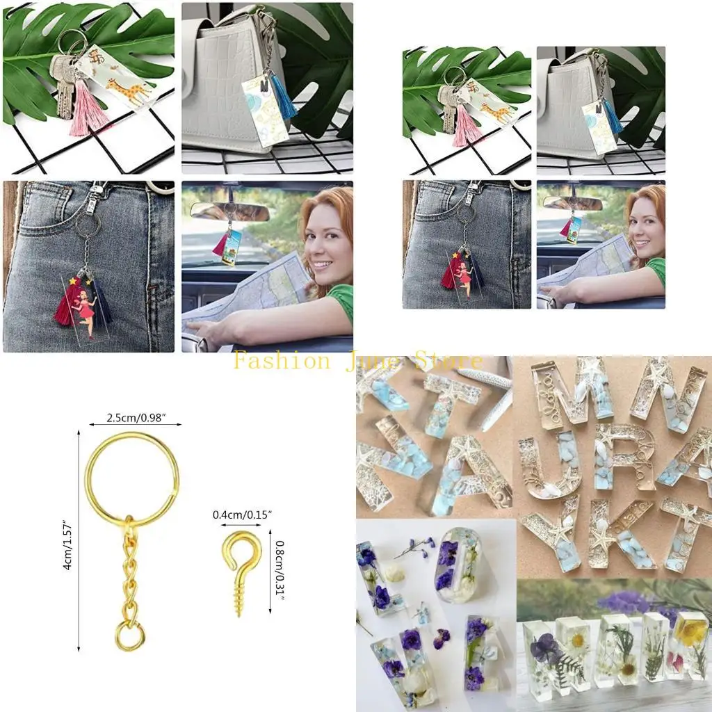 N5KA 360 Pcs/Set Open Jump Rings Screw Eye Pins Connector Accessories Silver Golden Alloy Keychain Split for Key Ring with
