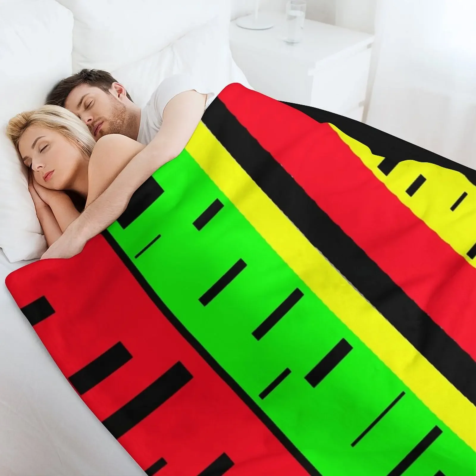 Couverture Rasta rectangles, grands plaids