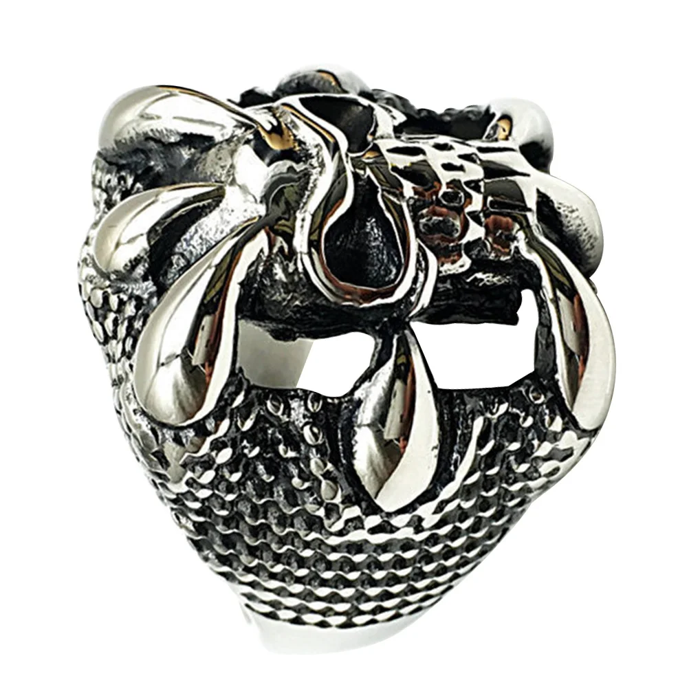 

Titanium Steel Ring Size 12 Creative Simple Punk Design Men Fashion Ring Low-Profile Durable Accessory