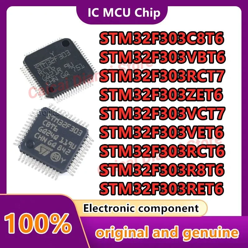 

STM32F303CCT6 STM32F303RET6 STM32F303R8T6 STM32F303RCT6 STM32F303VET6 STM32F303VCT7 ZET6 RCT7 STM32F303CBT6 32F303RBT6 C8T6 1PCS