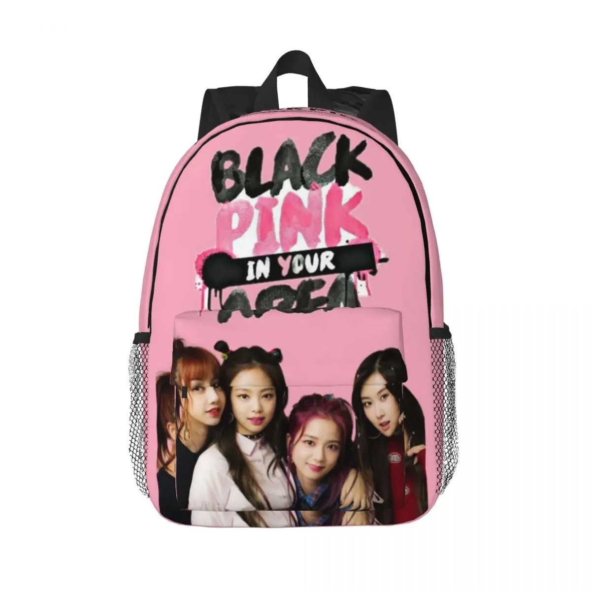 Like Black Love Pink New Fashionable Pattern School Bag Print Lightweight Backpack 15inch