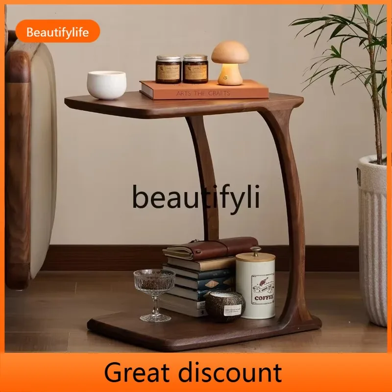 

Smt14 Новый журнальный столик из черного ореха, съемный небольшой столик из цельного дерева, прикроватная тумбочка s 14 ss