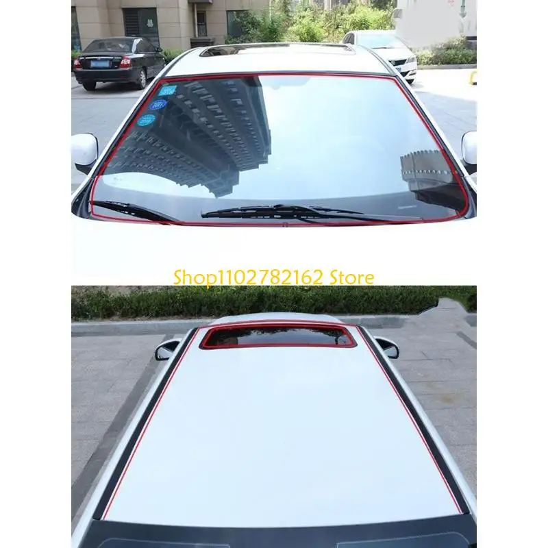 

547B Multifunction T Rubber Seal Strips Dust Proof Seal Easy to Use for Sunroof & Windshield Weatherproof Adhesive