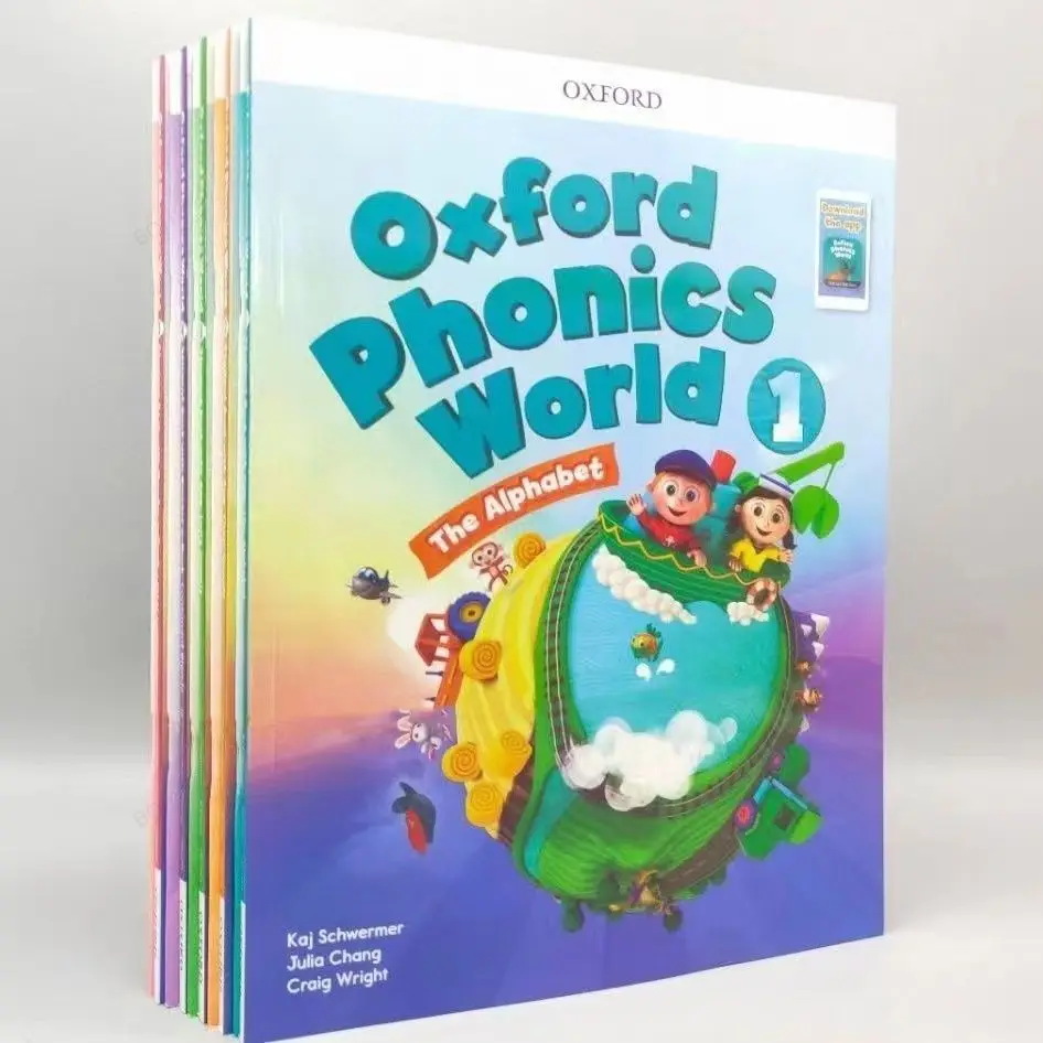 

Learning English Alphabet 2 Books Oxford Phonics World Storybook Children Workbook and Textbook Free Audio Send Your Email