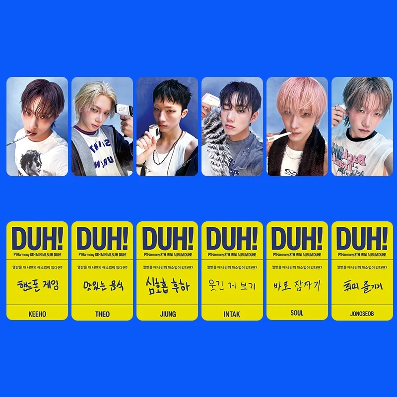 6Pcs/Set Kpop P1HARMONY DUH! New Album Photocards THEO SOUL